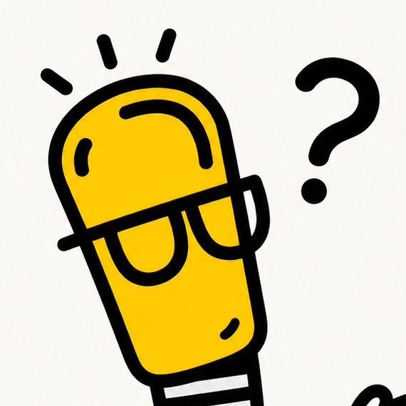 Close-up cartoon of a puzzled person with a question mark overhead